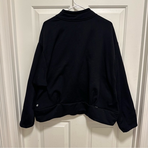Athleta Altitude Polartec Half Zip Sweatshirt with zip pockets Black Size 2X - Picture 5 of 9